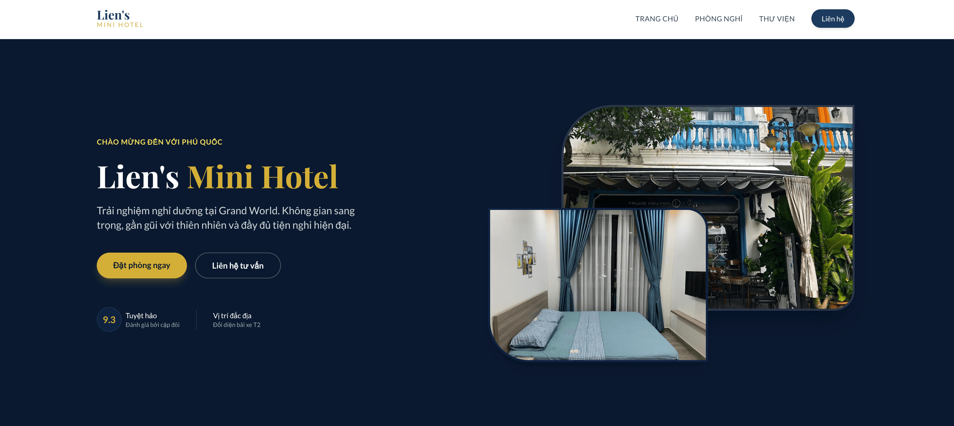 Website Liên's Mini Hotel Phú Quốc — Thiết kế bởi Shi Studio